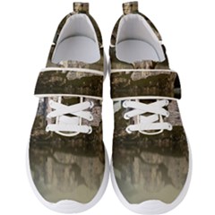 Sea Fortress Lake Reflection Sky Men s Velcro Strap Shoes