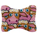 PINK COWS Velour Seat Head Rest Cushion View1