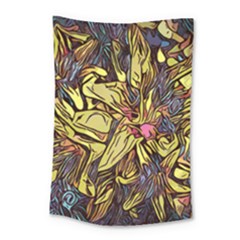 Lilies Abstract Flowers Nature Small Tapestry by Pakrebo