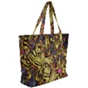 Lilies Abstract Flowers Nature Zip Up Canvas Bag View2