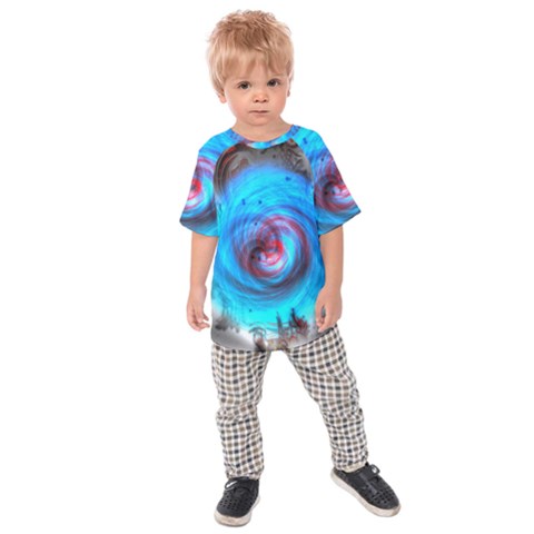 Abstract Kaleidoscope Pattern Kids  Raglan Tee by Pakrebo