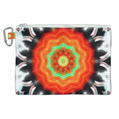 Abstract Kaleidoscope Colored Canvas Cosmetic Bag (xl)