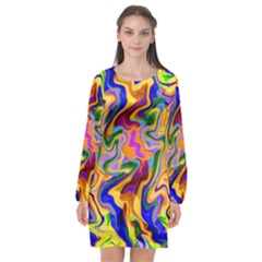 Ml-99 Long Sleeve Chiffon Shift Dress  by ArtworkByPatrick