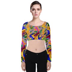 Ml-99 Velvet Long Sleeve Crop Top by ArtworkByPatrick