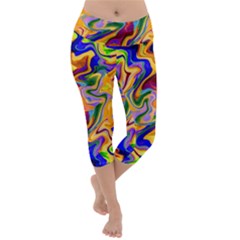 Ml-99 Lightweight Velour Capri Yoga Leggings by ArtworkByPatrick