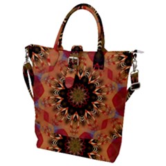 Abstract Kaleidoscope Design Buckle Top Tote Bag