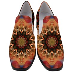 Abstract Kaleidoscope Design Slip On Heel Loafers