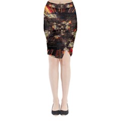 Library Tunnel Books Stacks Midi Wrap Pencil Skirt by Pakrebo