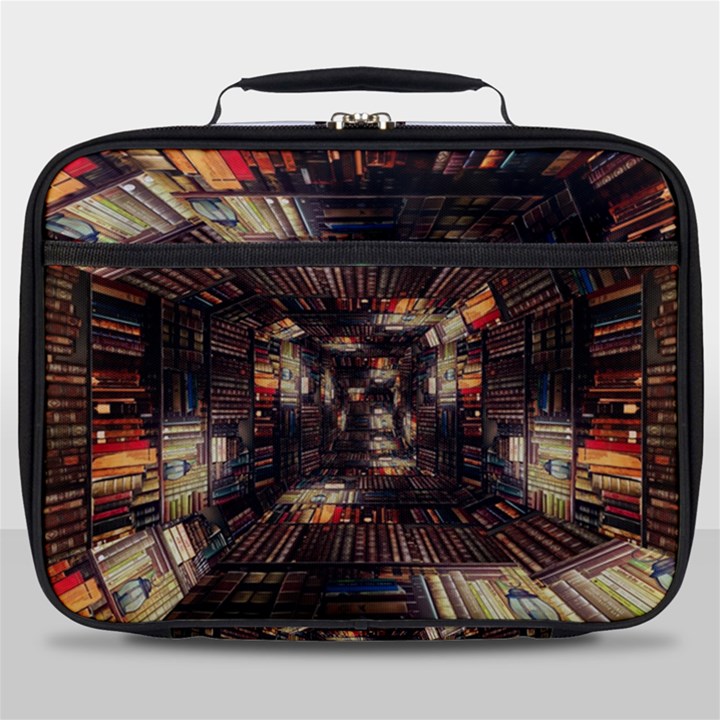 Library Tunnel Books Stacks Full Print Lunch Bag