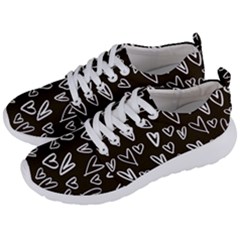 White Hearts - Black Background Men s Lightweight Sports Shoes by alllovelyideas