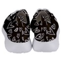 white hearts - black background Women s Lightweight Sports Shoes View4