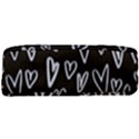 white hearts - black background Full Print Rope Handle Tote (Large) View3