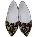 white hearts - black background Women s Low Heels View1