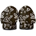 white hearts - black background Women s Low Heels View4