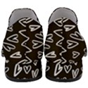 white hearts - black background Slip On Heel Loafers View4