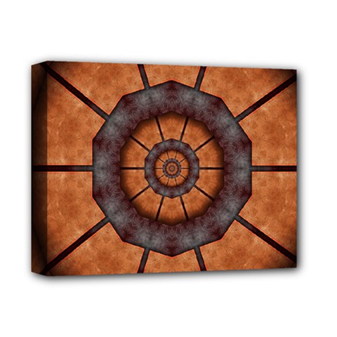 Abstract Kaleidoscope Texture Deluxe Canvas 14  X 11  (stretched) by Pakrebo