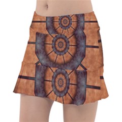 Abstract Kaleidoscope Texture Tennis Skirt by Pakrebo