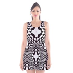 Tile Repeating Pattern Texture Scoop Neck Skater Dress by Pakrebo