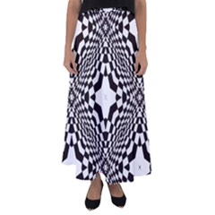 Tile Repeating Pattern Texture Flared Maxi Skirt by Pakrebo