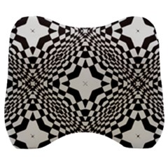 Tile Repeating Pattern Texture Velour Head Support Cushion by Pakrebo