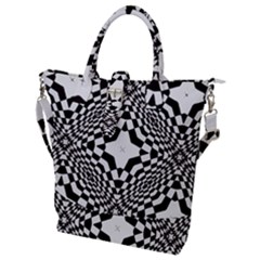 Tile Repeating Pattern Texture Buckle Top Tote Bag