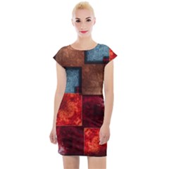 Abstract Depth Structure 3d Cap Sleeve Bodycon Dress by Pakrebo