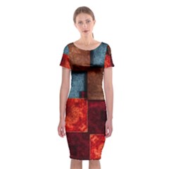 Abstract Depth Structure 3d Classic Short Sleeve Midi Dress by Pakrebo