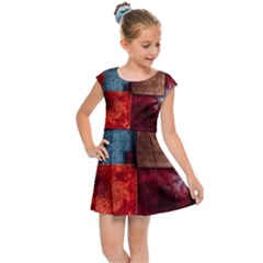 Abstract Depth Structure 3d Kids  Cap Sleeve Dress by Pakrebo