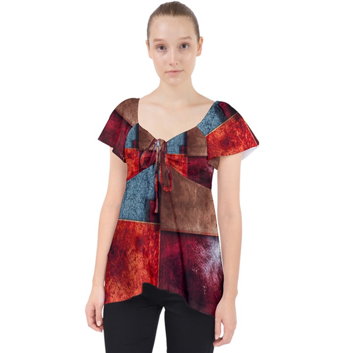 Abstract Depth Structure 3d Lace Front Dolly Top