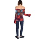 Abstract Depth Structure 3d Off Shoulder Long Sleeve Top View2