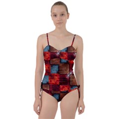 Abstract Depth Structure 3d Sweetheart Tankini Set by Pakrebo