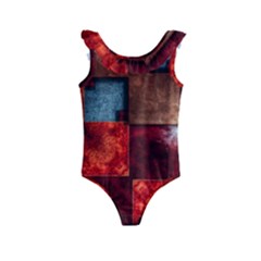 Abstract Depth Structure 3d Kids  Frill Swimsuit by Pakrebo