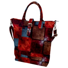 Abstract Depth Structure 3d Buckle Top Tote Bag