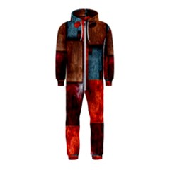 Abstract Depth Structure 3d Hooded Jumpsuit (kids)