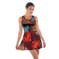 Abstract Depth Structure 3d Cotton Racerback Dress by Pakrebo