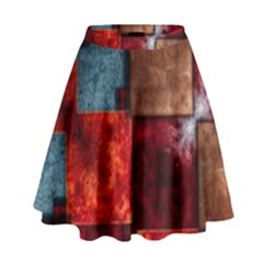 Abstract Depth Structure 3d High Waist Skirt by Pakrebo