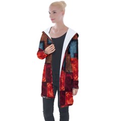 Abstract Depth Structure 3d Longline Hooded Cardigan by Pakrebo