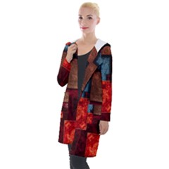 Abstract Depth Structure 3d Hooded Pocket Cardigan by Pakrebo