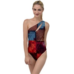 Abstract Depth Structure 3d To One Side Swimsuit by Pakrebo