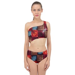 Abstract Depth Structure 3d Spliced Up Two Piece Swimsuit by Pakrebo