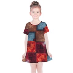 Abstract Depth Structure 3d Kids  Simple Cotton Dress by Pakrebo