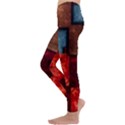 Abstract Depth Structure 3d Kids  Lightweight Velour Leggings View2