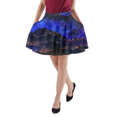 Landscape Sci Fi Alien World A-line Pocket Skirt by Pakrebo