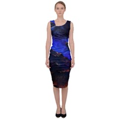 Landscape Sci Fi Alien World Sleeveless Pencil Dress