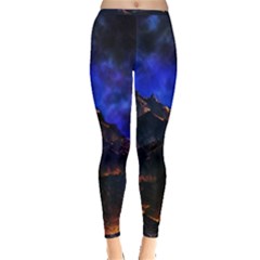 Landscape Sci Fi Alien World Inside Out Leggings by Pakrebo