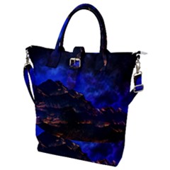 Landscape Sci Fi Alien World Buckle Top Tote Bag