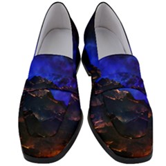 Landscape Sci Fi Alien World Women s Chunky Heel Loafers