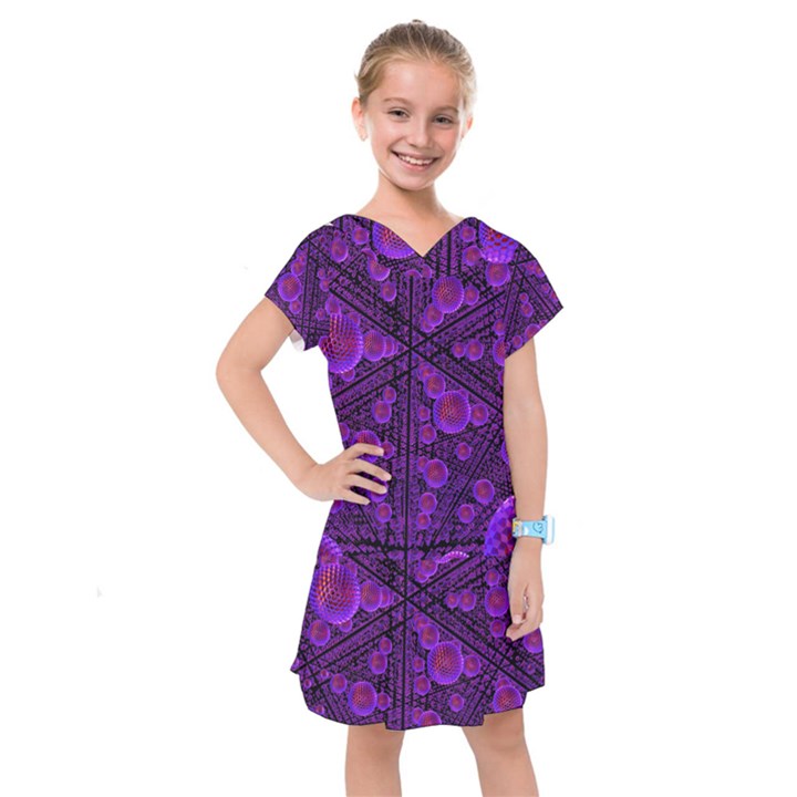 Spheres Combs Structure Regulation Kids  Drop Waist Dress