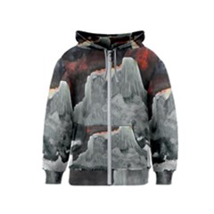 Mountains Scene Landscape Kids  Zipper Hoodie by Pakrebo