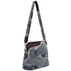 Mountains Scene Landscape Zipper Messenger Bag